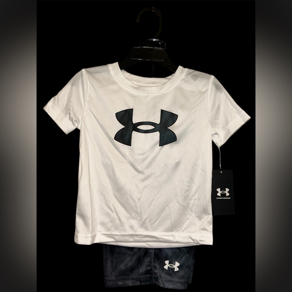 Under Armour White and Grey Kids Matching 2-Piece Set